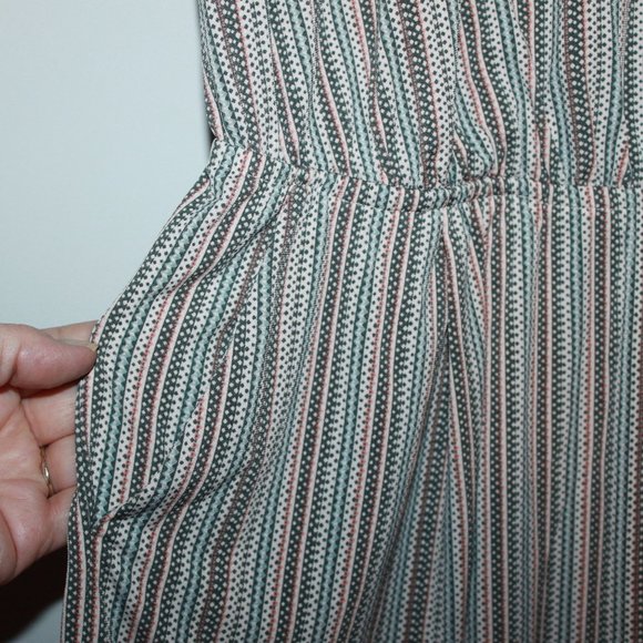 LIMTED TIME SALE: BCBGeneration ROMPER, size m, mulicolor-blue, rust, and cream - Picture 4 of 8